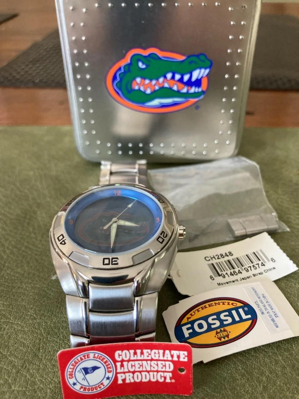 NOS Fossil Florida Gators Watch CH2848 New Tags attached.